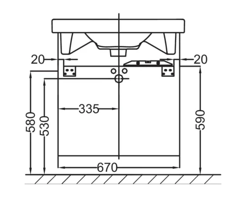 Тумба белый 67 см Jacob Delafon Odeon Up EB992-N18
