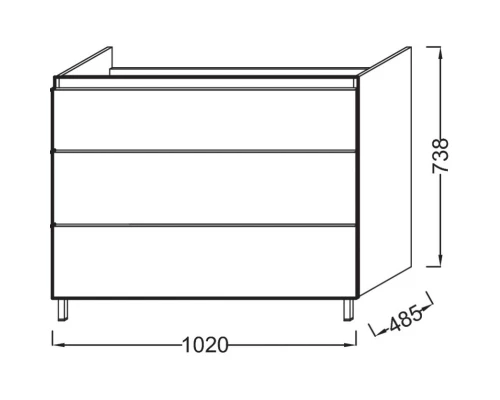 Тумба белый 102 см Jacob Delafon Odeon Up EB994-N18