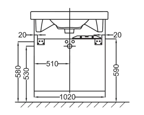 Тумба белый 102 см Jacob Delafon Odeon Up EB994-N18
