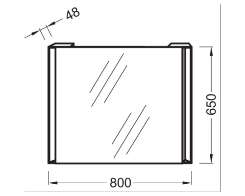 Зеркало 80x65 см Jacob Delafon Reve EB582-NF