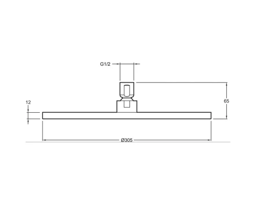 Верхний душ 305 мм Jacob Delafon Katalyst E13690-CP