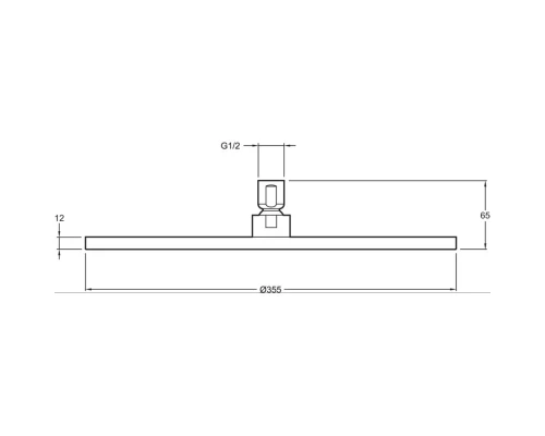 Верхний душ 355 мм Jacob Delafon Katalyst E13691-CP