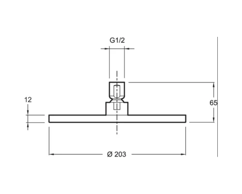 Верхний душ 203 мм Jacob Delafon Eo E14536-CP