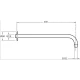 Кронштейн для верхнего душа 400 мм Jacob Delafon E10039-CP