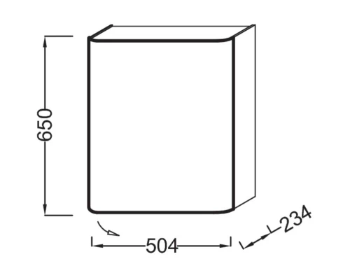 Подвесная полуколонна правосторонняя белый глянец Jacob Delafon Replay EB1075D-G1C