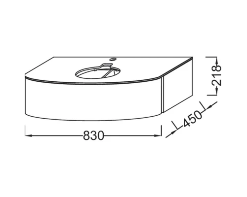 Тумба белый глянец 83 см Jacob Delafon Presquile  EB1106-G1C