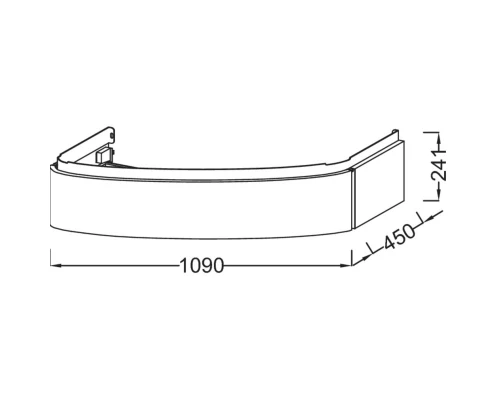 Тумба серый титан глянец 109 см Jacob Delafon Presquile EB1101-N21