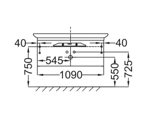 Тумба белый глянец 109 см Jacob Delafon Presquile EB1101-G1C