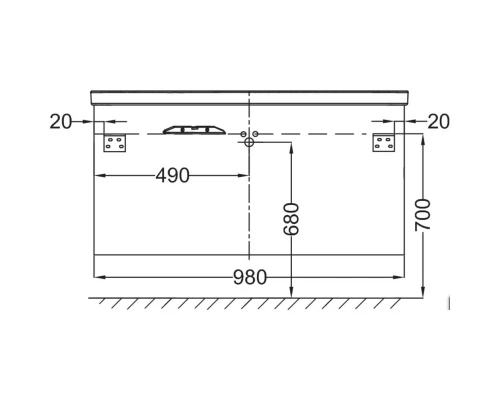 Тумба белый глянец 98 см Jacob Delafon Escale EB760-G1C