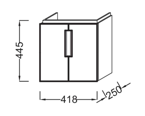 Тумба белый глянец 41,8 см Jacob Delafon Reve EB1138-G1C