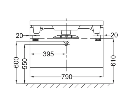 Тумба белый глянец 79 см Jacob Delafon Reve EB1131-G1C