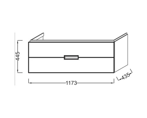 Тумба белый глянец 117,3 см Jacob Delafon Reve EB1137-G1C