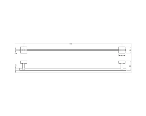 Полотенцедержатель 64 см Jacob Delafon Eo E77869-CP