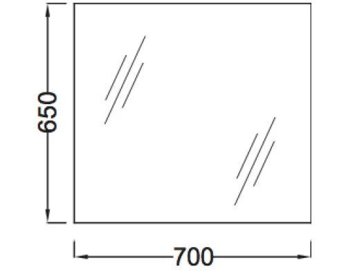 Зеркало без подсветки 70х65 см Jacob Delafon Odeon Up EB1082-NF