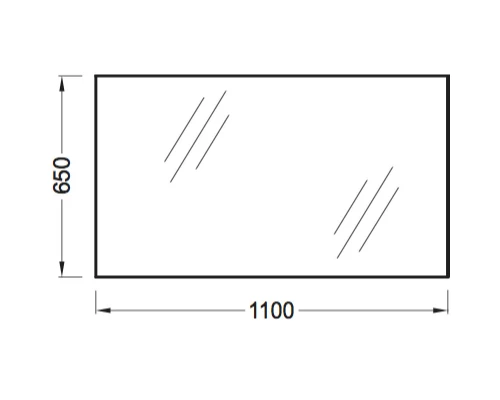 Зеркало без подсветки 110х65 см Jacob Delafon Ola EB1400-NF