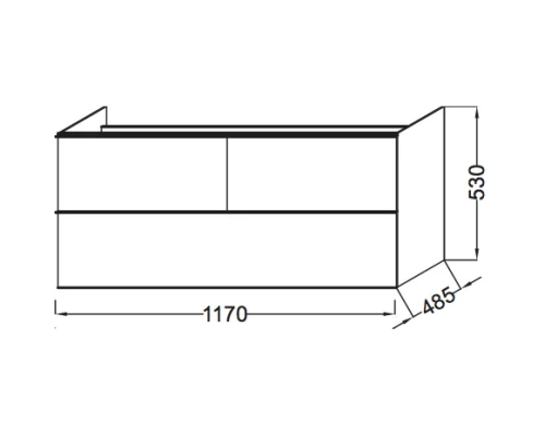 Тумба квебекский дуб 117 см Jacob Delafon Odeon Up EB892-E10