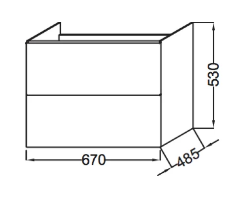 Тумба квебекский дуб 67 см Jacob Delafon Odeon Up EB890-E10