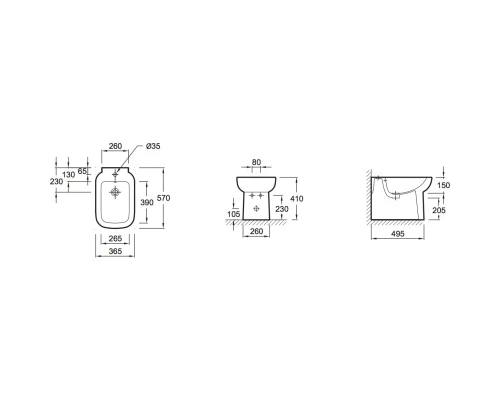 Биде напольное Jacob Delafon Replay E4777-00