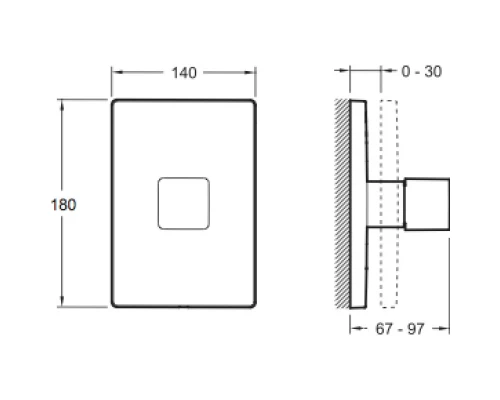 Встроенный переключатель на 3 потребителя Jacob Delafon Modulo E75413-CP