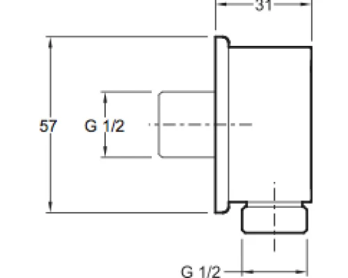 Подключение для душевого шланга Jacob Delafon E75142-CP
