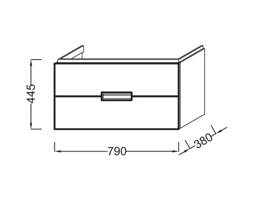 Тумба оливковый глянец 79 см Jacob Delafon Reve EB1135-G95