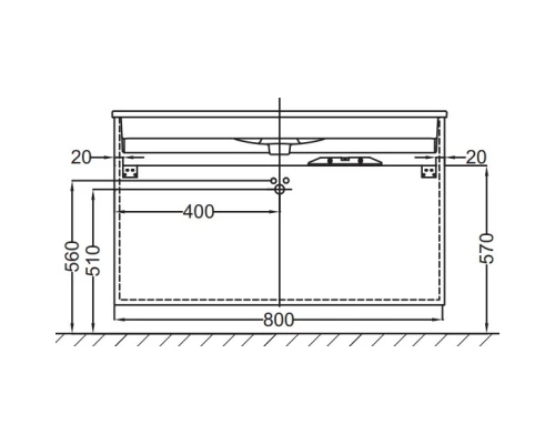 Тумба ореховое дерево 80 см Jacob Delafon Vox EB2048-RA-E16