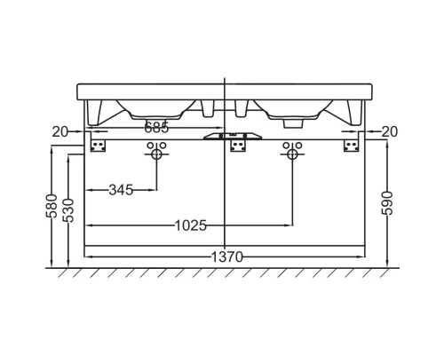 Тумба квебекский дуб 136,6 см Jacob Delafon Odeon Up EB997-E10