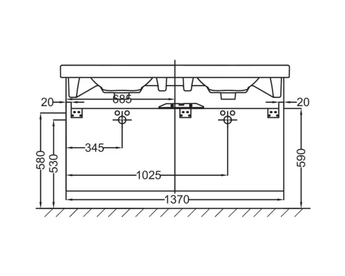 Тумба квебекский дуб 136,6 см Jacob Delafon Odeon Up EB996-E10