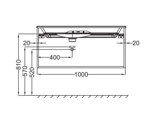Тумба белый глянец 100 см Jacob Delafon Nouvelle Vague EB3032-G1C