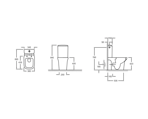 Бачок для унитаза Jacob Delafon Vox ETM212-00