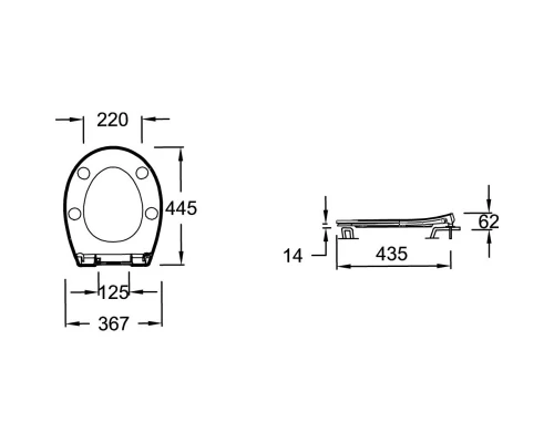 Сиденье для унитаза с микролифтом Jacob Delafon Patio E23157-00