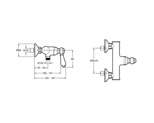 Смеситель для душа Jacob Delafon Louise E24362-CP