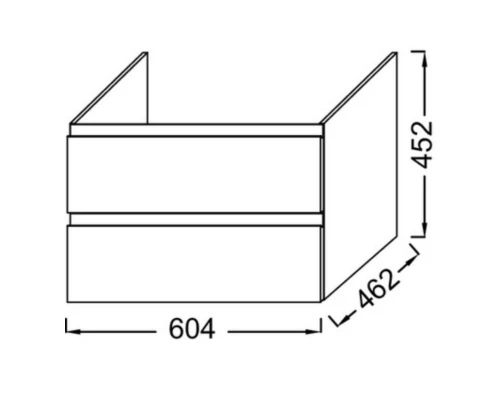 Тумба белый глянец 60,4 см Jacob Delafon Madeleine EB2052-J5