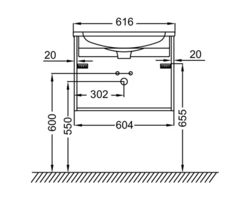 Тумба белый глянец 60,4 см Jacob Delafon Madeleine EB2052-J5