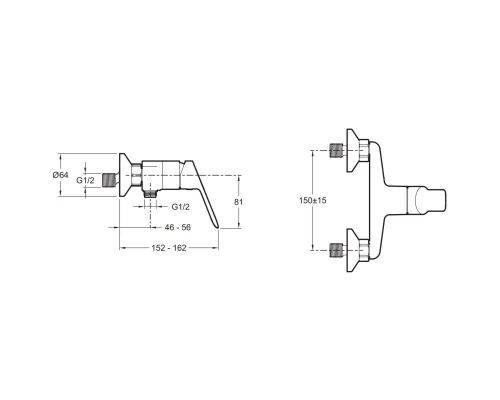Смеситель для душа Jacob Delafon Lucien E20847-CP