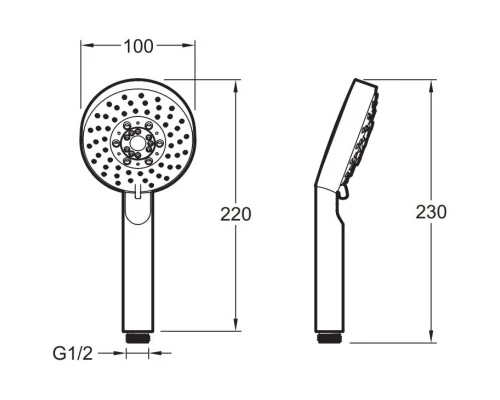 Душевой комплект 200 мм Jacob Delafon Modulo E30759-CP