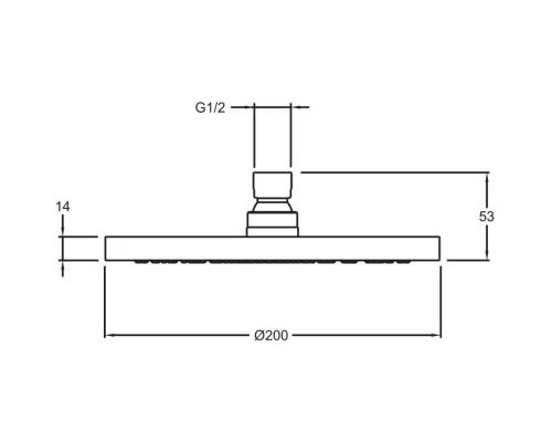 Душевой комплект 200 мм Jacob Delafon Modulo E30759-CP