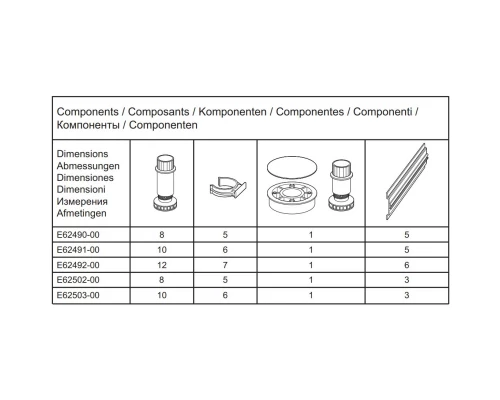 Набор для увеличения высоты душевого поддона Jacob Delafon Luxe E62502-00