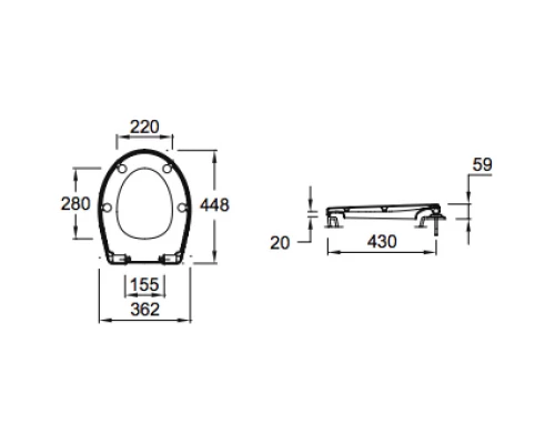 Крышка сиденье с микролифтом Jacob Delafon Patio E70021-00