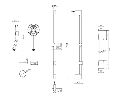 Комплект смесителей Jacob Delafon Elite E32911RU-CP
