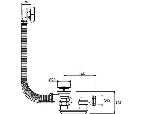Слив-перелив Jacob Delafon E70174-CP