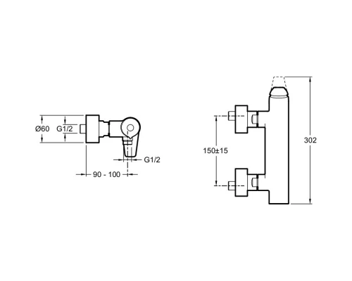 Смеситель для душа Jacob Delafon Avid E97368-BN