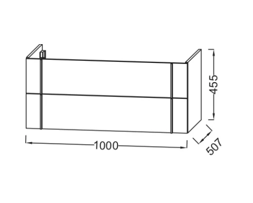 Тумба аквамарин глянец 100 см Jacob Delafon Nouvelle Vague EB3032-G91