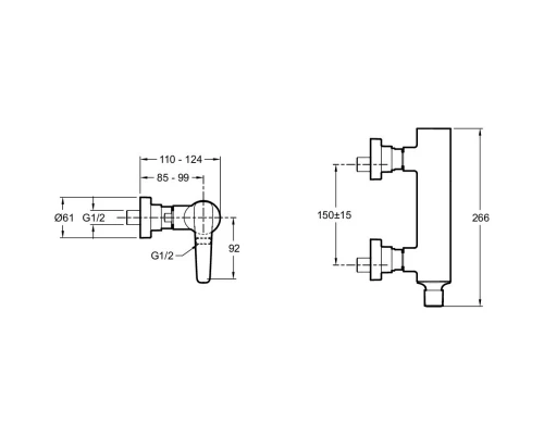 Смеситель для душа Jacob Delafon Aleo+ E72318-CP