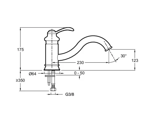 Смеситель для кухни Jacob Delafon Fairfax E76090-CP