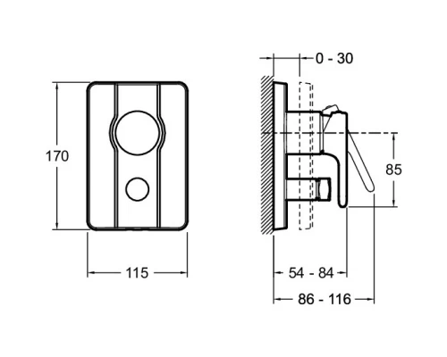 Смеситель для ванны Jacob Delafon Singulier E98720-CP
