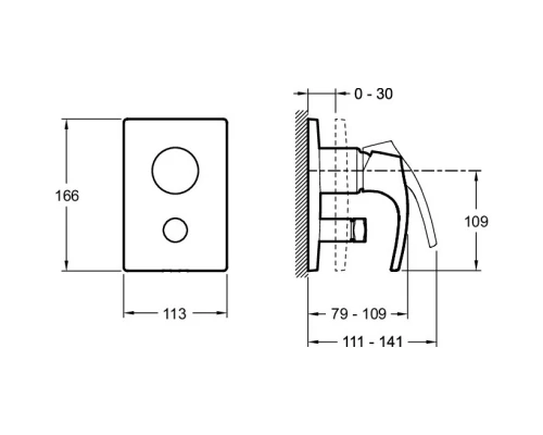 Смеситель для ванны Jacob Delafon Symbol E98724-CP
