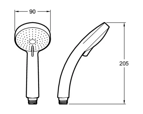 Душевая лейка 90 мм Jacob Delafon Citrus E12902-CP