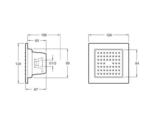 Душевая форсунка Jacob Delafon WaterTile E8002-CP