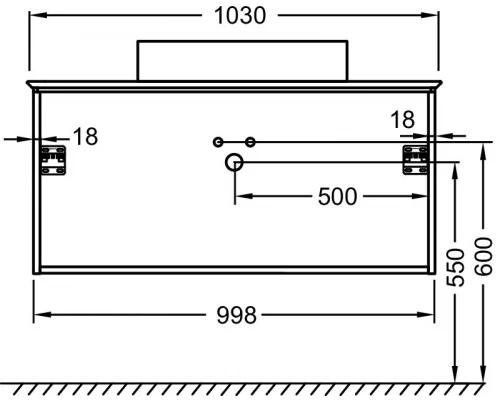 Тумба белый глянец 103 см Jacob Delafon Madeleine EB2084-J5